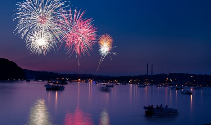 Smokin the Water July 4th, Fireworks